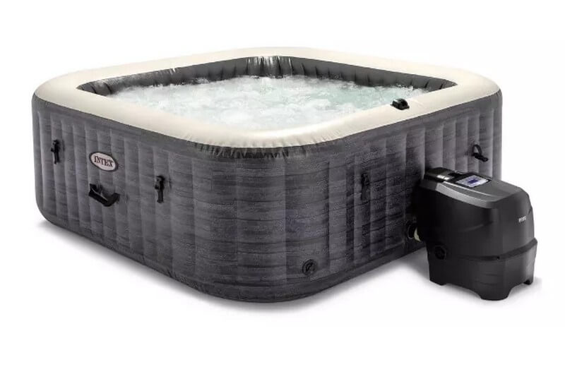 Бассейн СПА (196х196x71см) "Greystone Deluxe" 1098л, квадратный, аэромассаж 1 шт/упак 28452